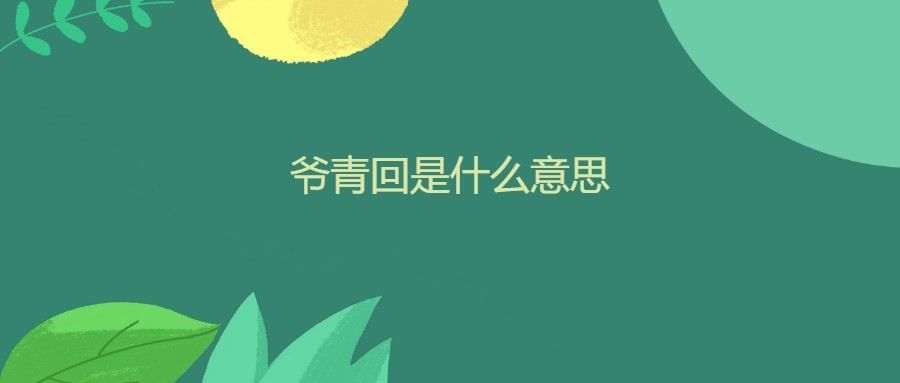 爷青回是什么意思